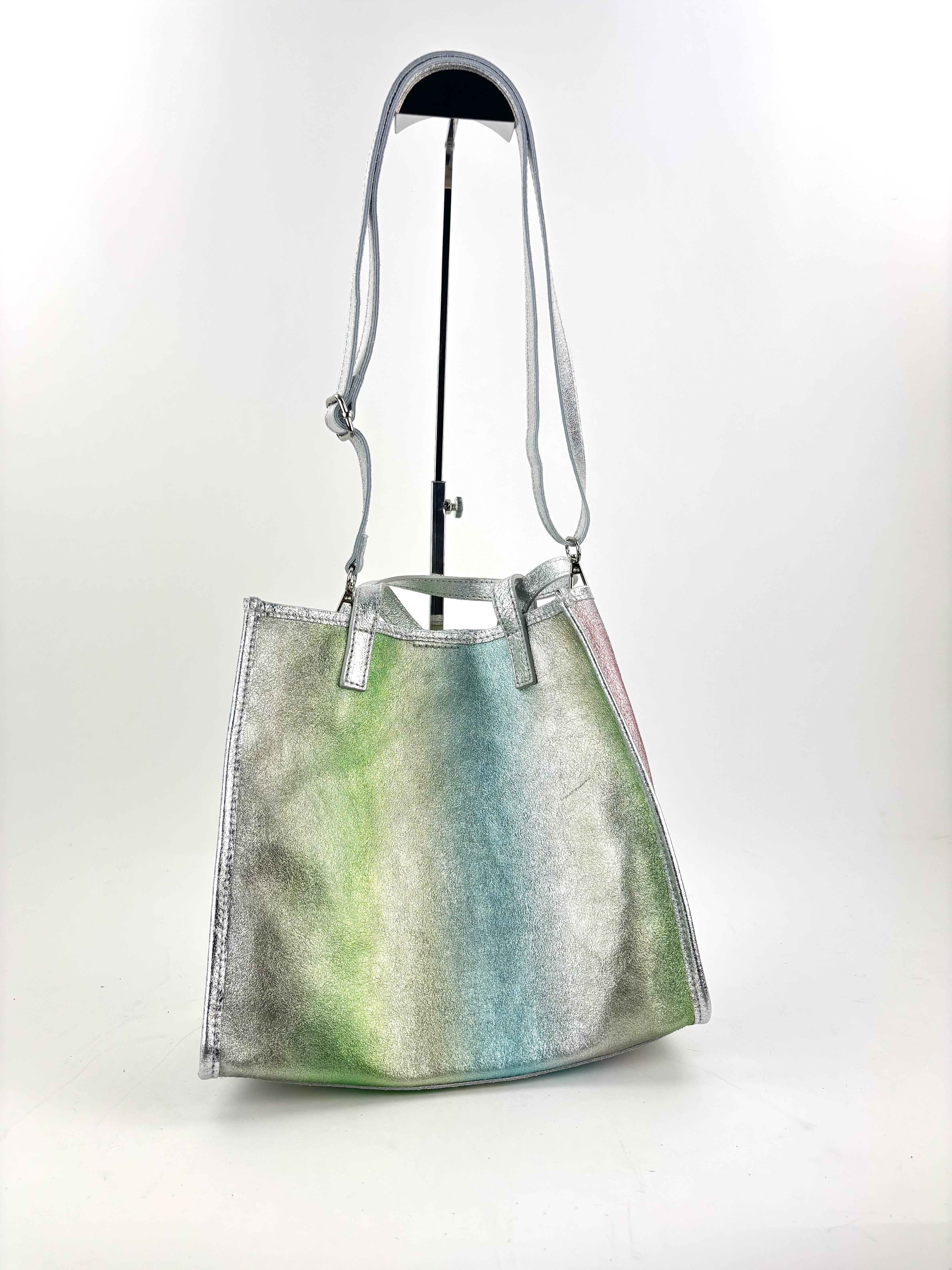 Laura DiMaggio Metallic Ombre Shopper Green - Big Bag NY
