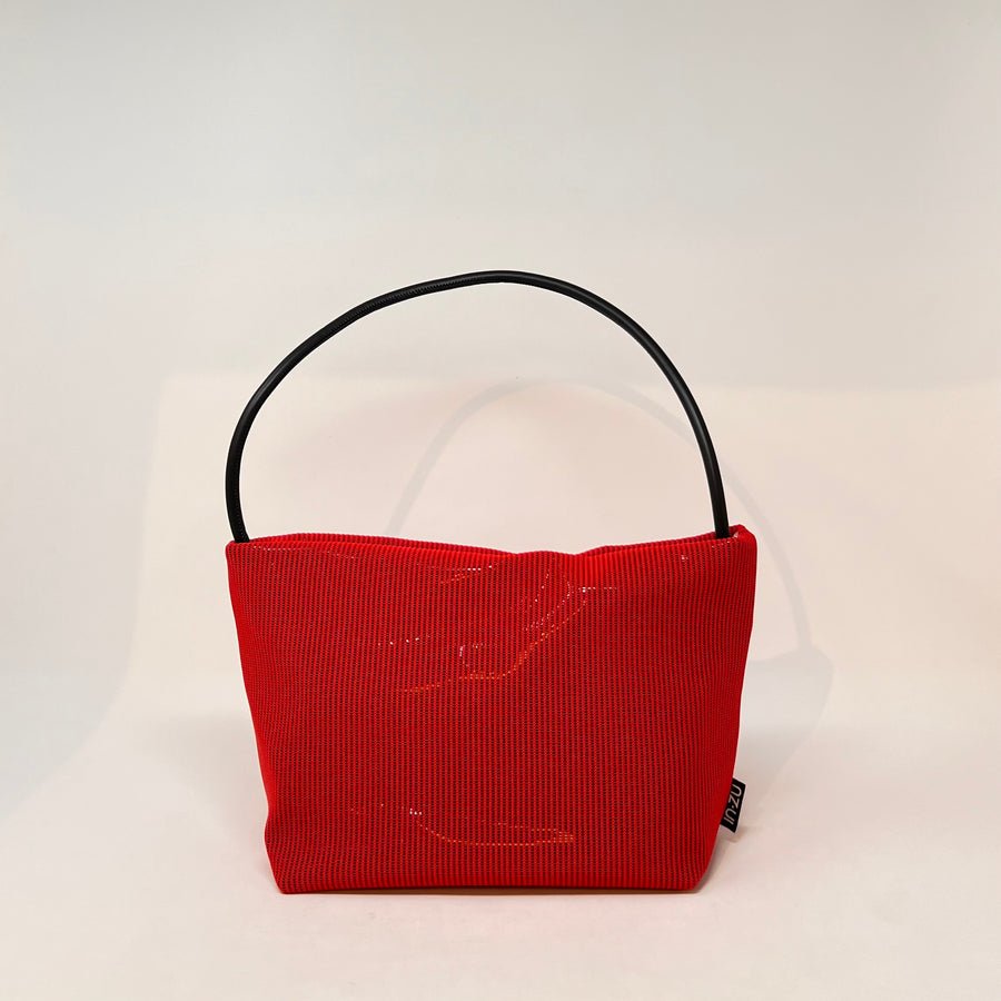 InZu Medium Mouse Crossbody Bag in Red Over Film