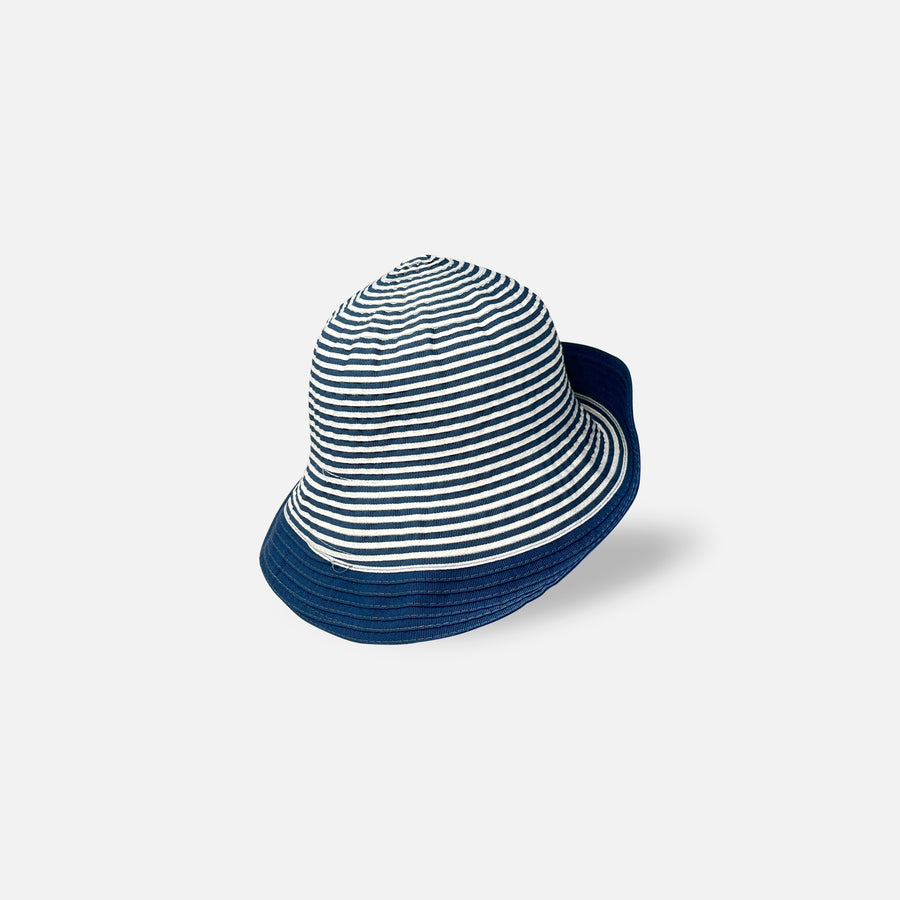 Grevi Foldable Bucket Hat Striped Blue - Big Bag NY