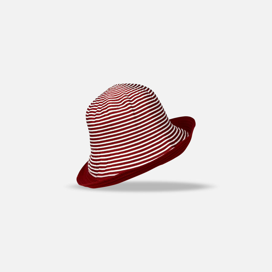 Grevi Foldable Bucket Hat Striped Red - Big Bag NY