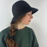NOAH Straw Effect Paper Bucket Hat Black - Big Bag NY