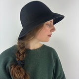 NOAH Straw Effect Paper Bucket Hat Black - Big Bag NY