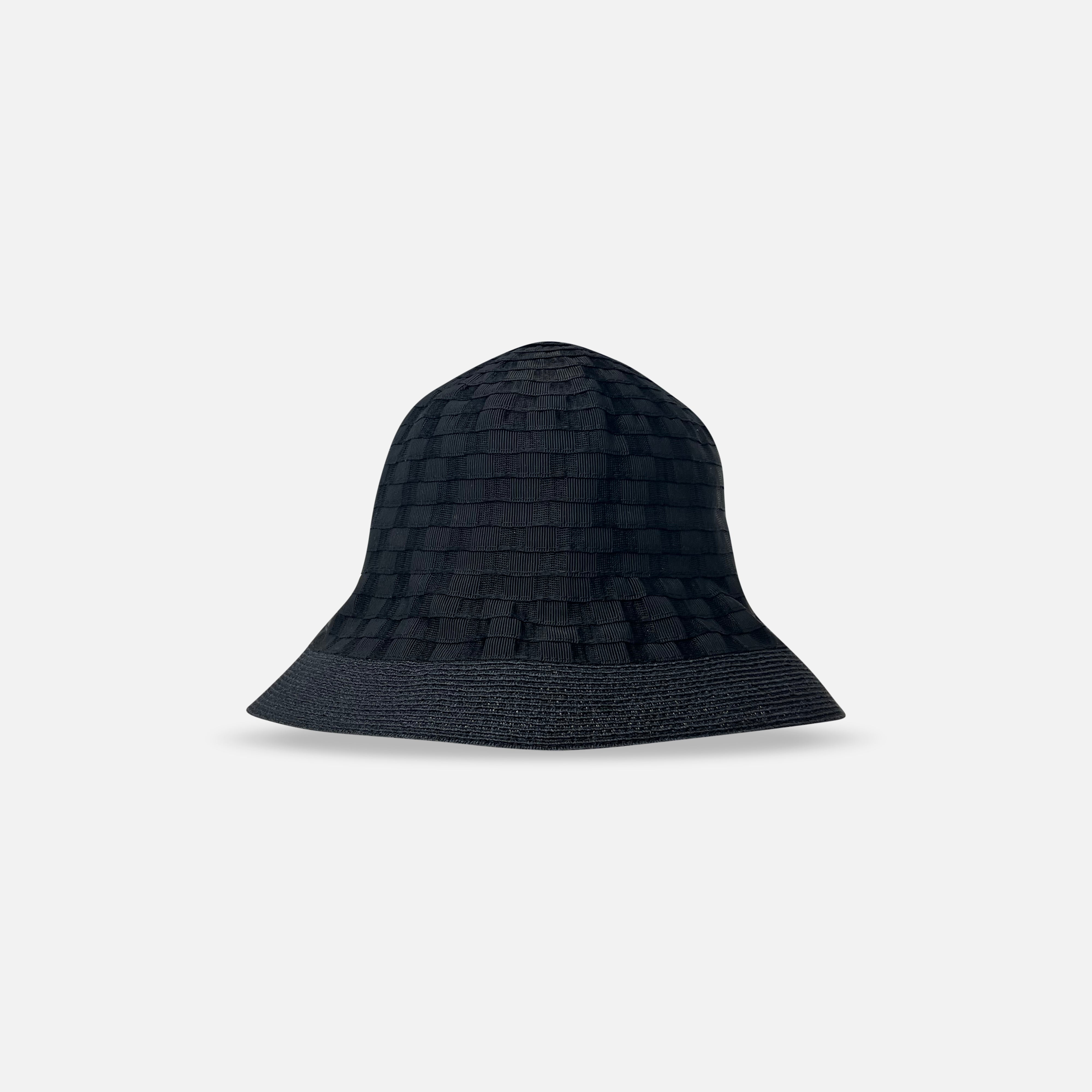 Grevi Medium Brim Hat with Abaca Trim Black - Big Bag NY