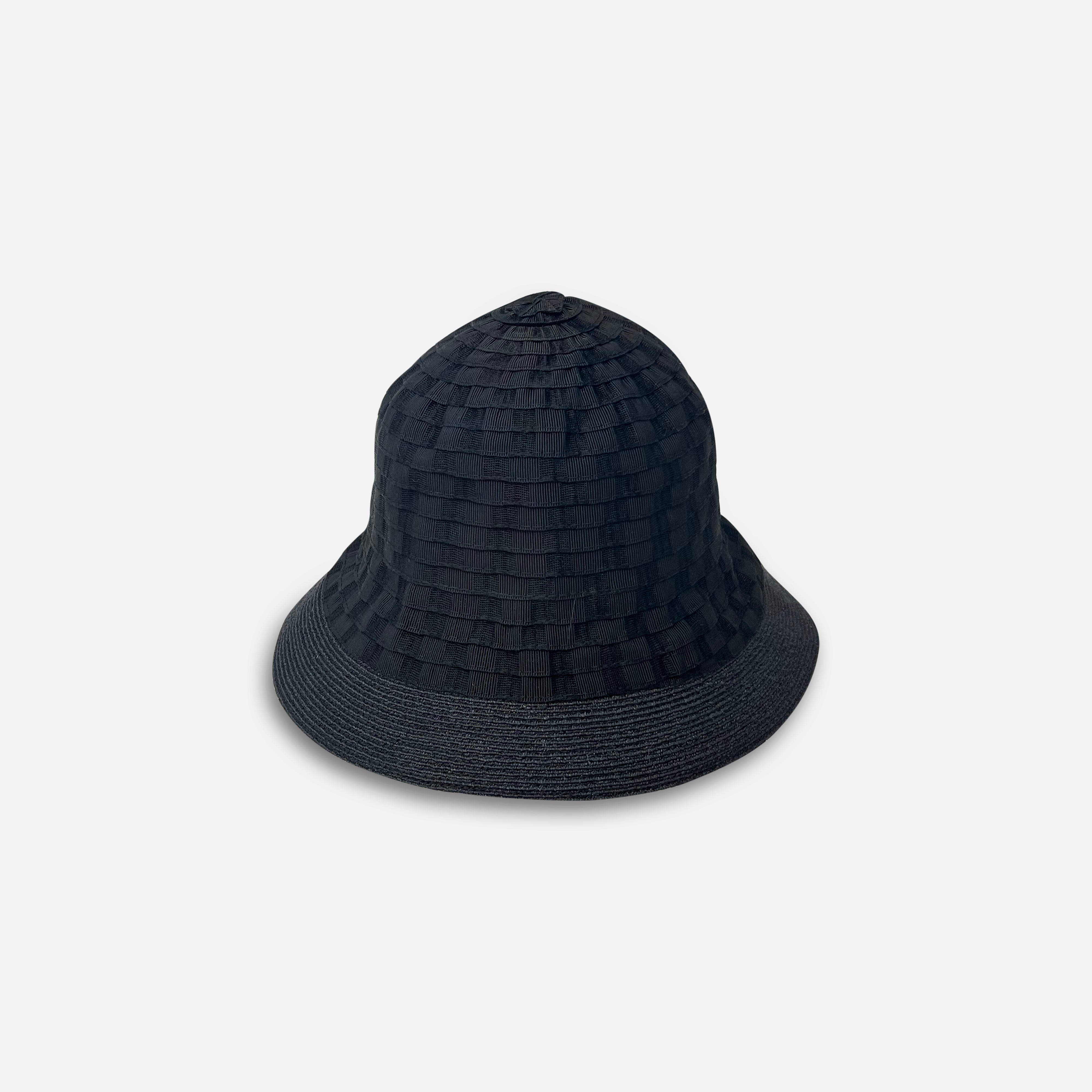 Grevi Medium Brim Hat with Abaca Trim Black - Big Bag NY