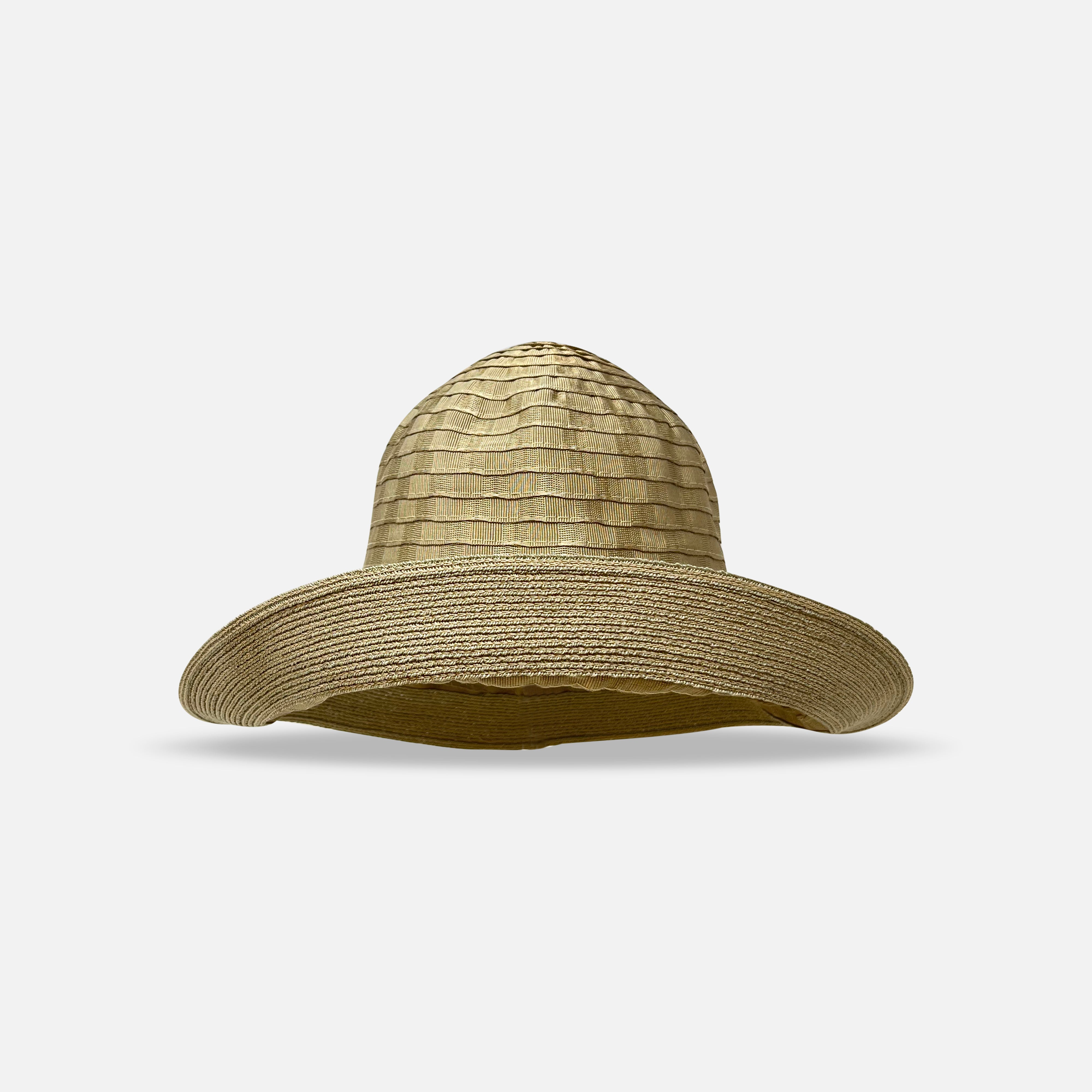 Grevi Medium Brim Hat with Abaca Trim Khaki - Big Bag NY