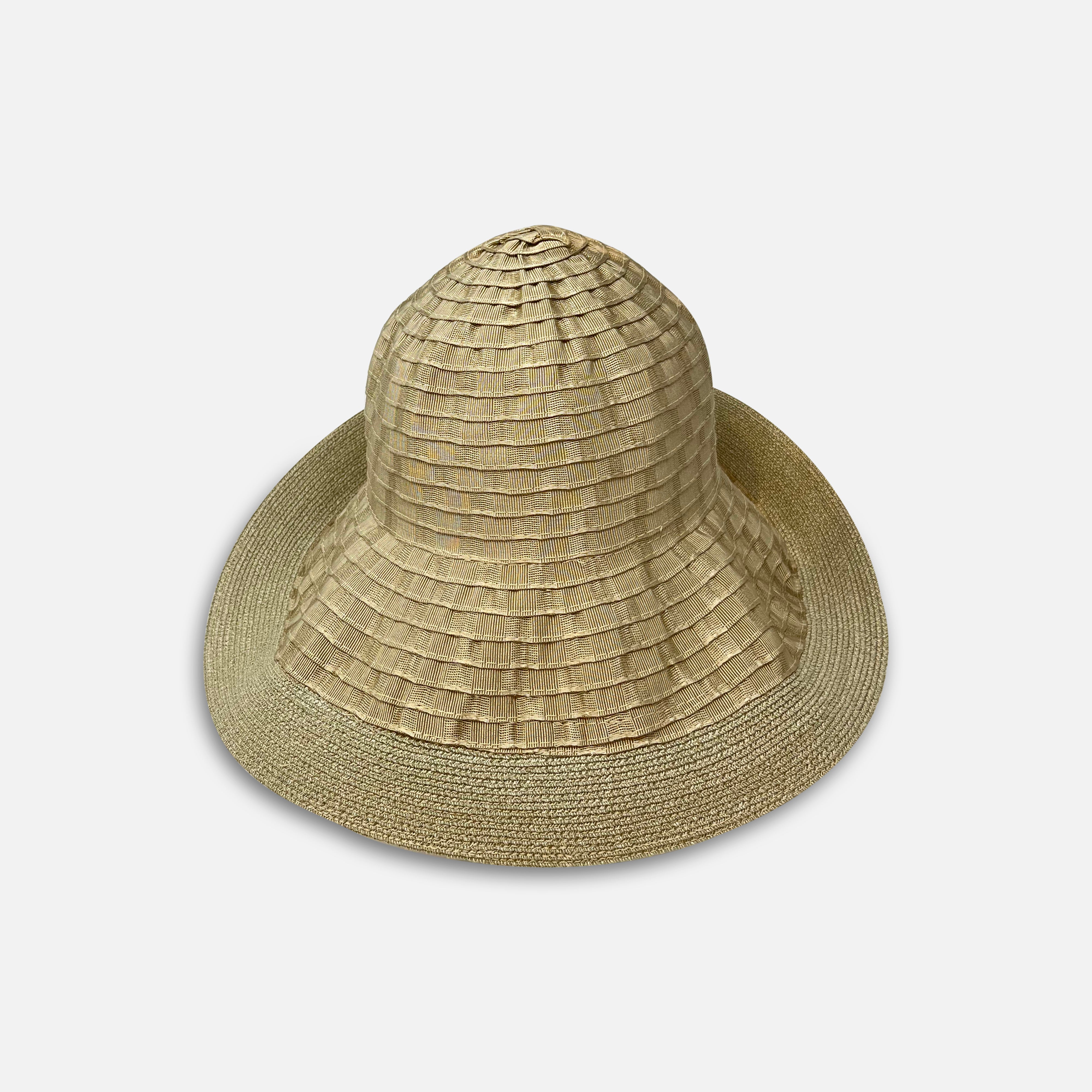 Grevi Medium Brim Hat with Abaca Trim Khaki - Big Bag NY