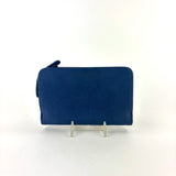 Fold Over Leather Wallet with Zippered Coin Compartment