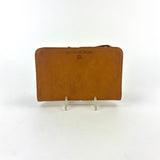 Fold Over Leather Wallet with Zippered Coin Compartment