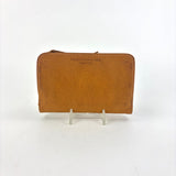 Fold Over Leather Wallet with Zippered Coin Compartment