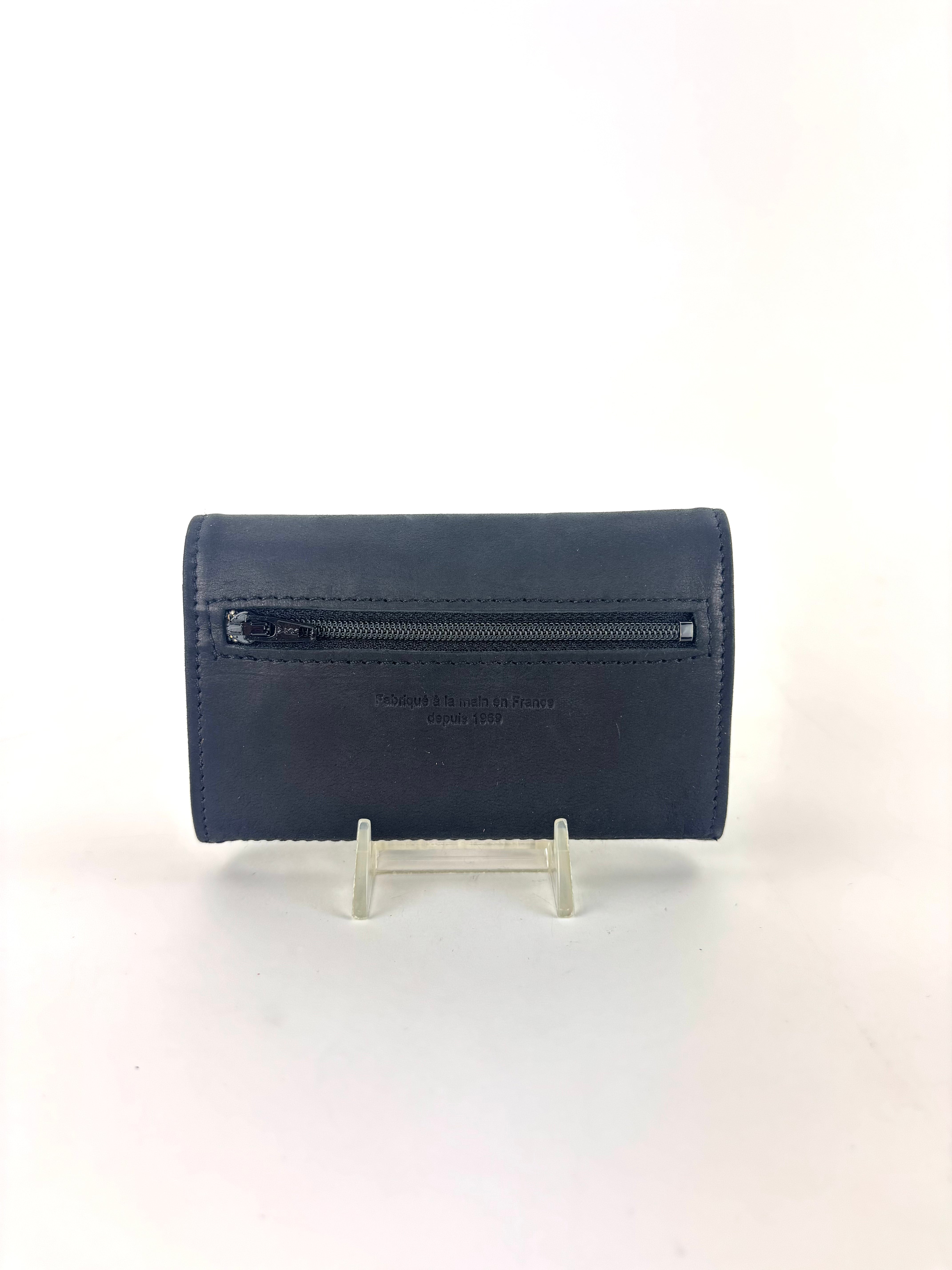Foldover Coin Purse with Card Inserts Black - Big Bag NY