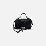 Renato Angi Small Woven Leather Handbag Black - Big Bag NY