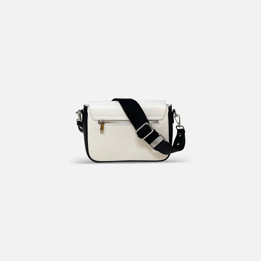 Renato Angi Small Leather Envelope Crossbody White - Big Bag NY