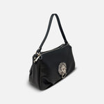 Medium Leather Lion Shoulder Bag Black - Big Bag NY