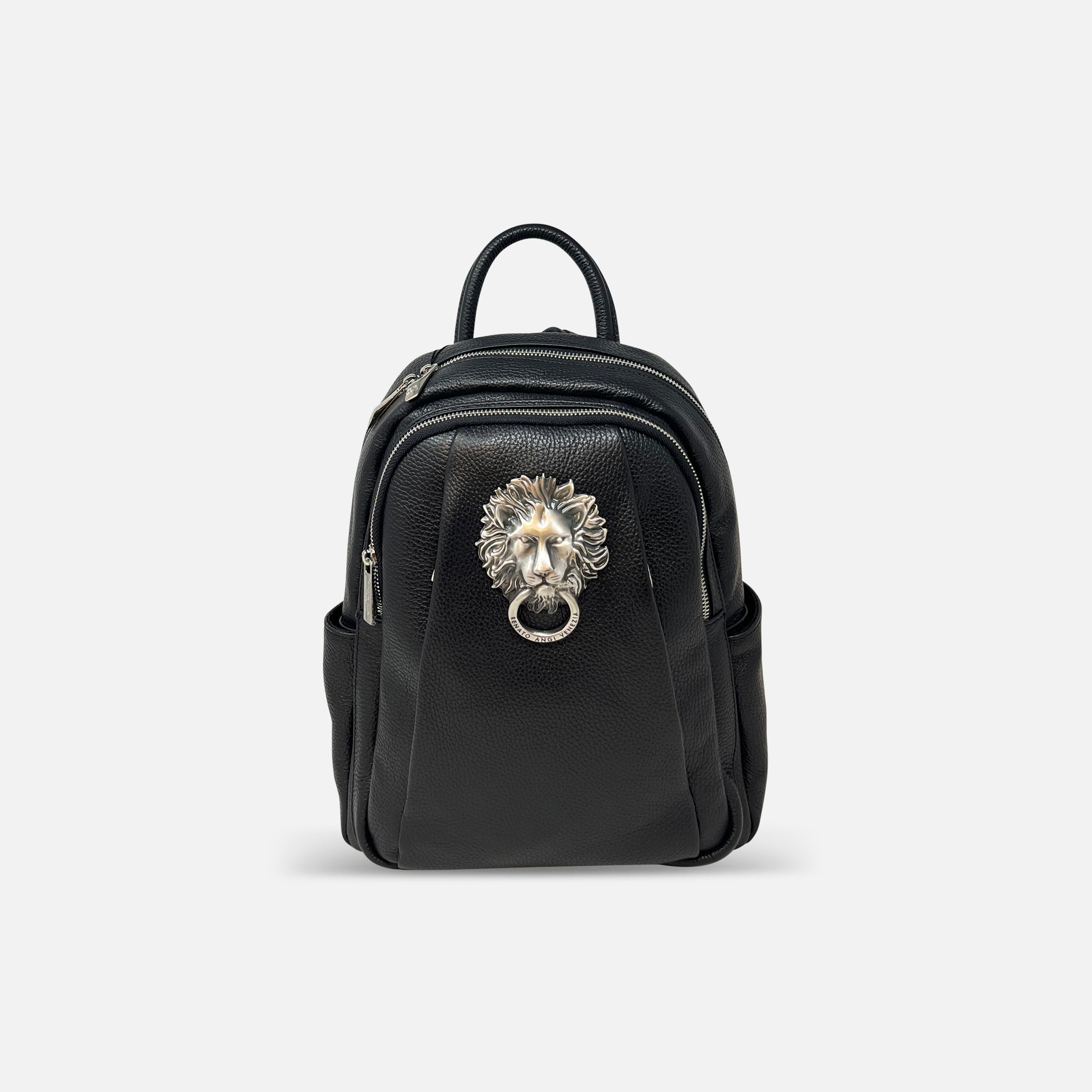 Leather Lion Backpack