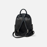 Renato Angi Leather Lion Backpack Black - Big Bag NY