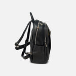 Renato Angi Leather Lion Backpack Black - Big Bag NY