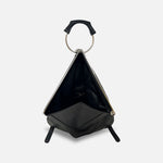 Renato Angi Slide Lock Fold Over Backpack in Black - Big Bag NY