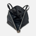 Renato Angi Slide Lock Fold Over Backpack in Black - Big Bag NY
