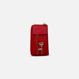 Crossbody Wallet Bag with Silver Cat