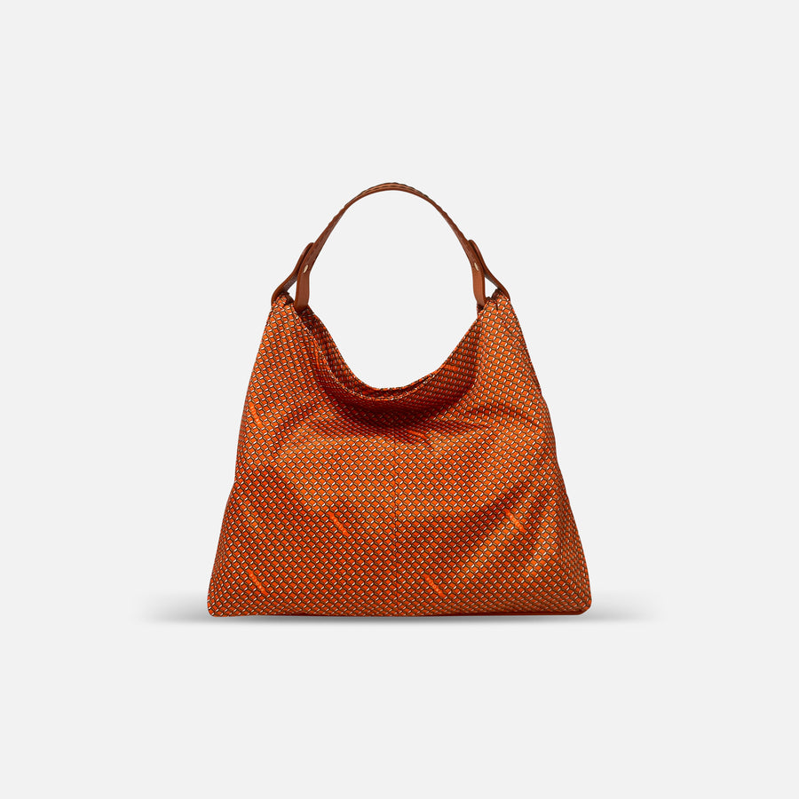PLINIO Medium Triangular Shoulder Bag Arancio - Big Bag NY