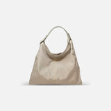 PLINIO Medium Triangular Shoulder Bag Greige - Big Bag NY