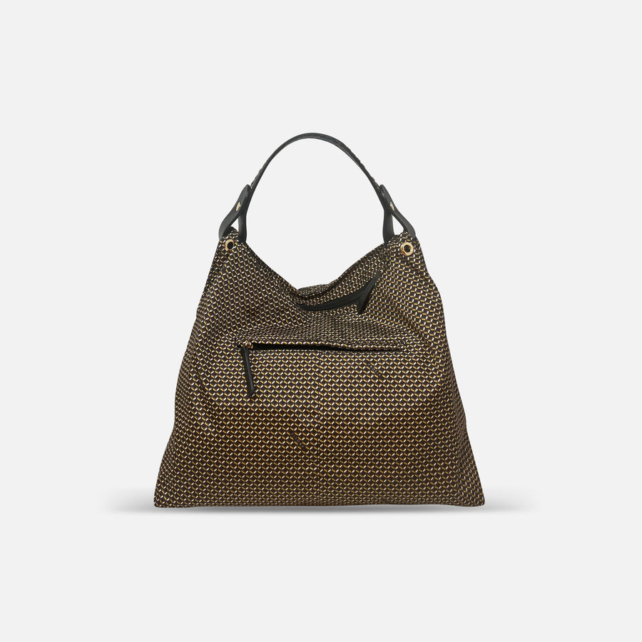 PLINIO Medium Triangular Shoulder Bag Nero - Big Bag NY