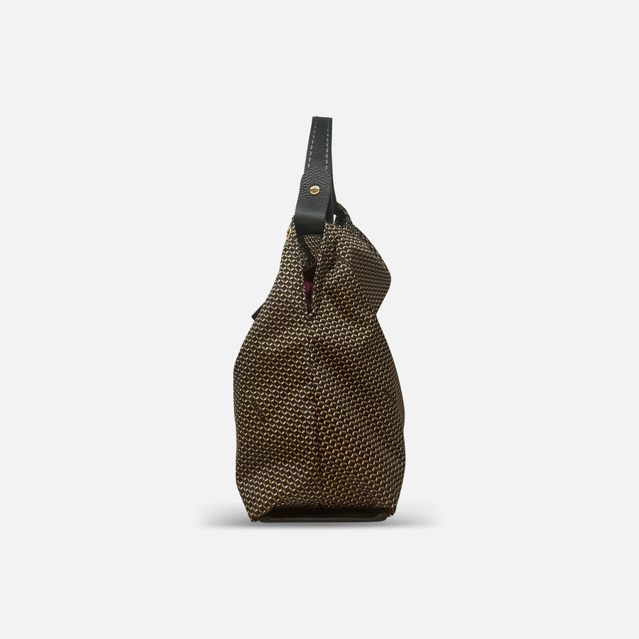 PLINIO Medium Triangular Shoulder Bag Nero - Big Bag NY