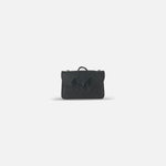 Renato Angi Small Clutch with Floral Detail Black - Big Bag NY