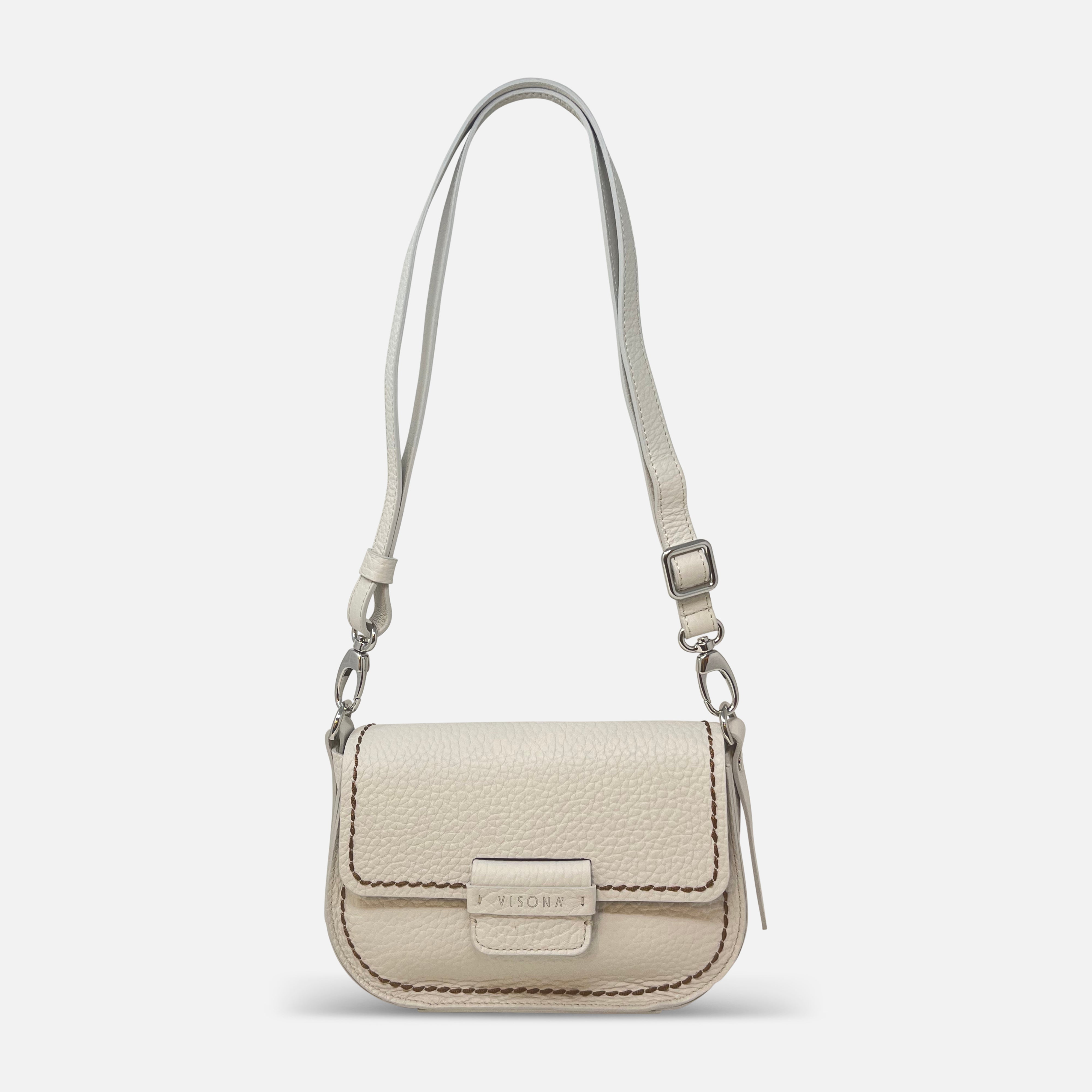 Plinio Visona Small Queen Crossbody Avorio - Big Bag NY