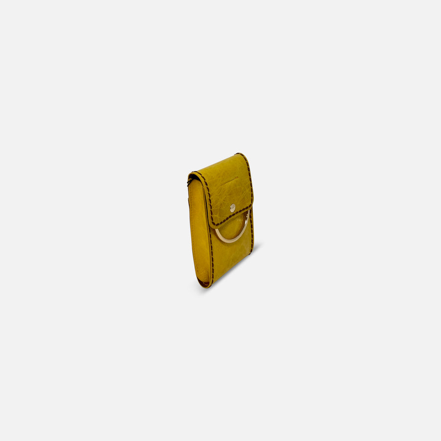 Plinio Visona Mini Patent Phone Holder Giallo - Big Bag NY