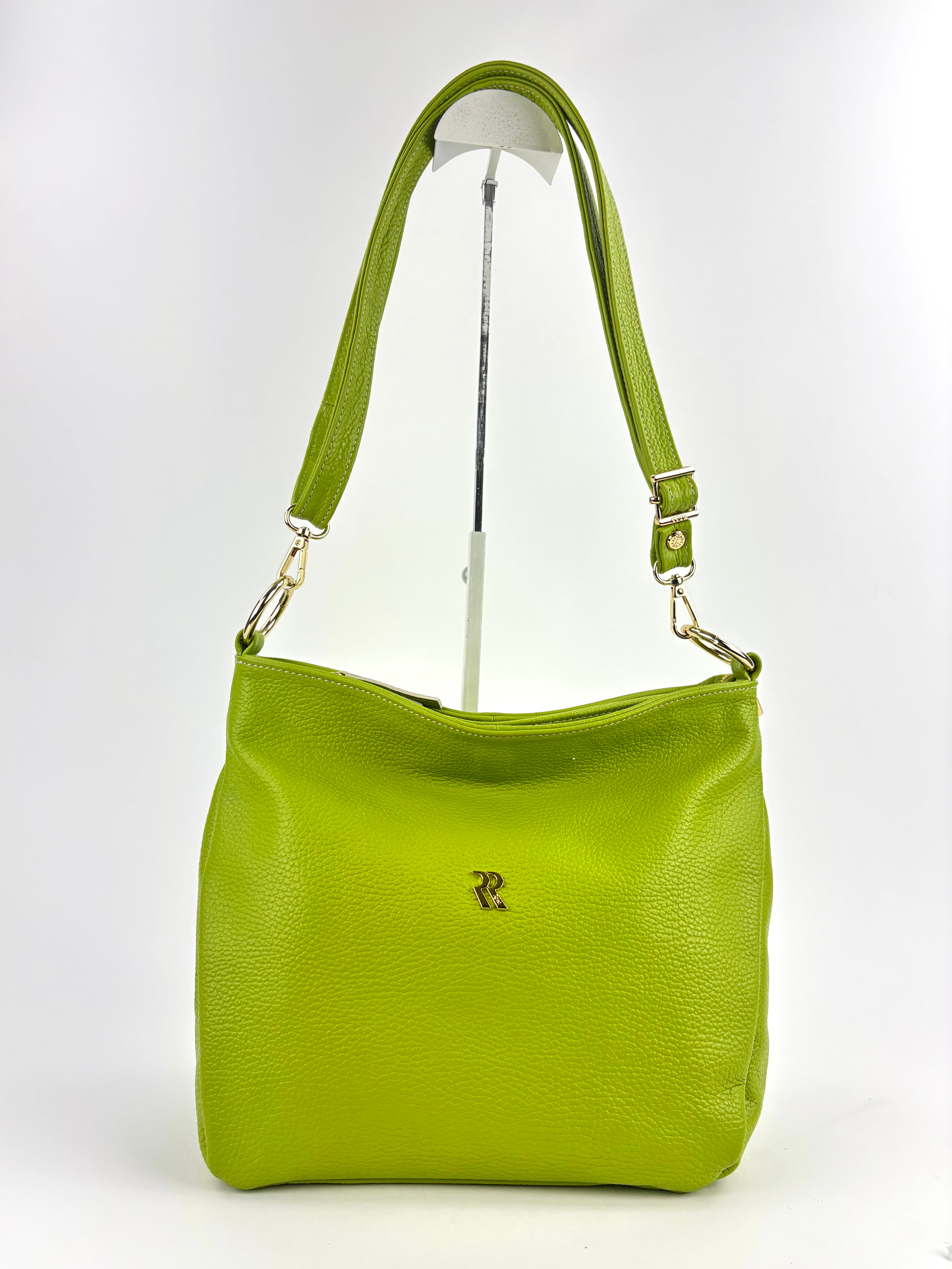 Contrast Trim Medium Bucket Bag Lime - Big Bag NY