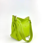 Contrast Trim Medium Bucket Bag Lime - Big Bag NY