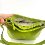Contrast Trim Medium Bucket Bag Lime - Big Bag NY