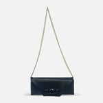 Innué Envelope Clutch with Crystal Front Clasp Nero - Big Bag NY