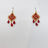 Miguel Ases Small Coral Chandelier Earrings - Big Bag NY