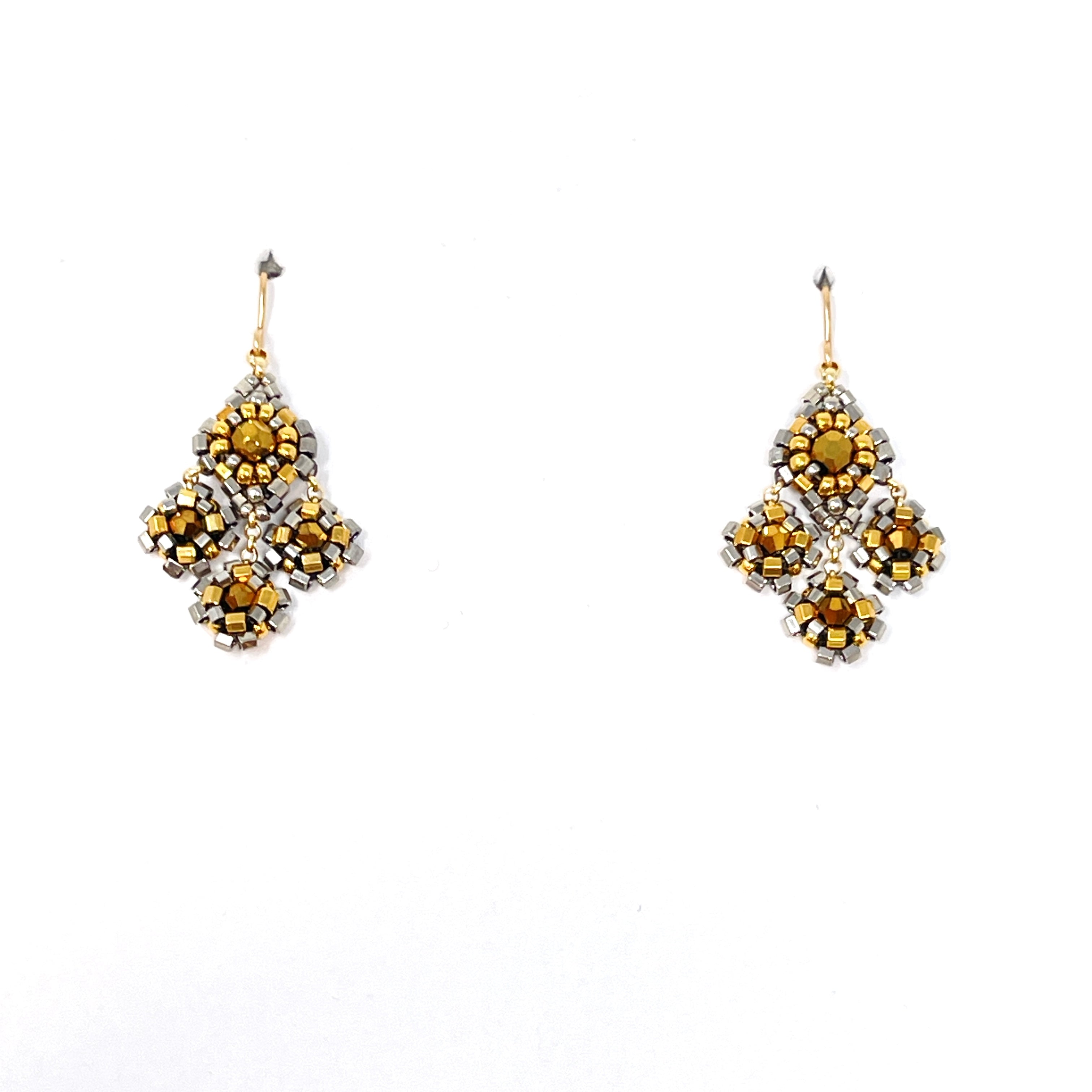 Miguel Ases Mixed Metal Small Chandelier Earrings - Big Bag NY