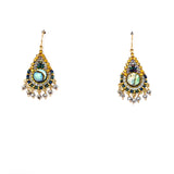 Teal Abalone Small Chandelier Earrings