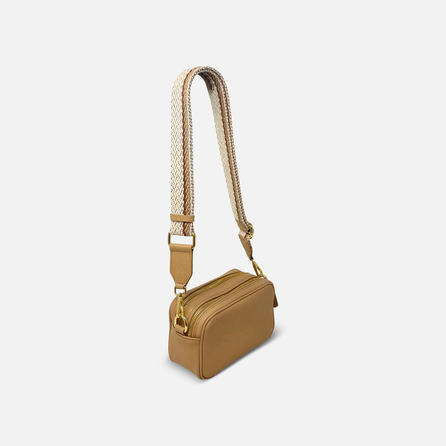 Innué Leather Camera Bag with Woven Strap Savana Sand - Big Bag NY