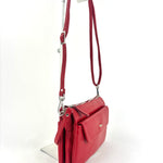 Triple Compartment Small Shoulder Bag Red - Big Bag NY