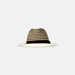 Hats and Dreams Striped Trilby with Contrast Band - Big Bag NY