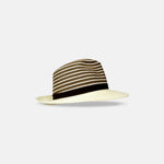 Hats and Dreams Striped Trilby with Contrast Band - Big Bag NY