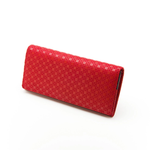 INDEN Long Deerskin Wallet Flower Lattice Red - Big Bag NY