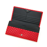 INDEN Long Deerskin Wallet Flower Lattice Red - Big Bag NY