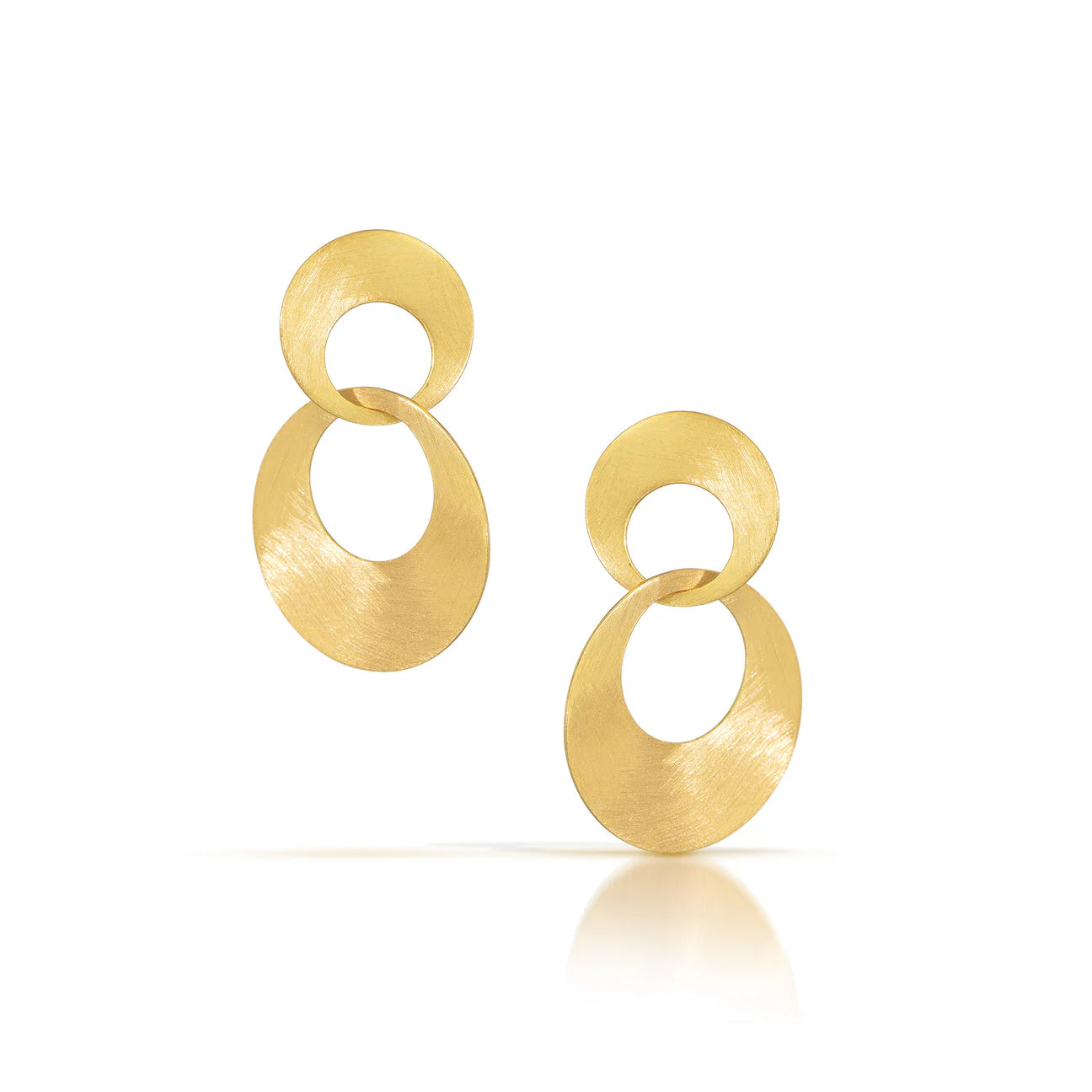 Heather Guidero Small Gold Interlocking Circles Earrings - Big Bag NY