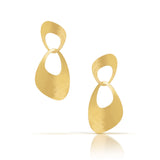Large Gold Interlocking Petal Earrings