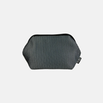 InZu Midi Cosmetic Pouch in Black and Gray Lines-Big Bag NY