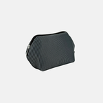 InZu Midi Cosmetic Pouch in Black and Gray Lines2-Big Bag NY