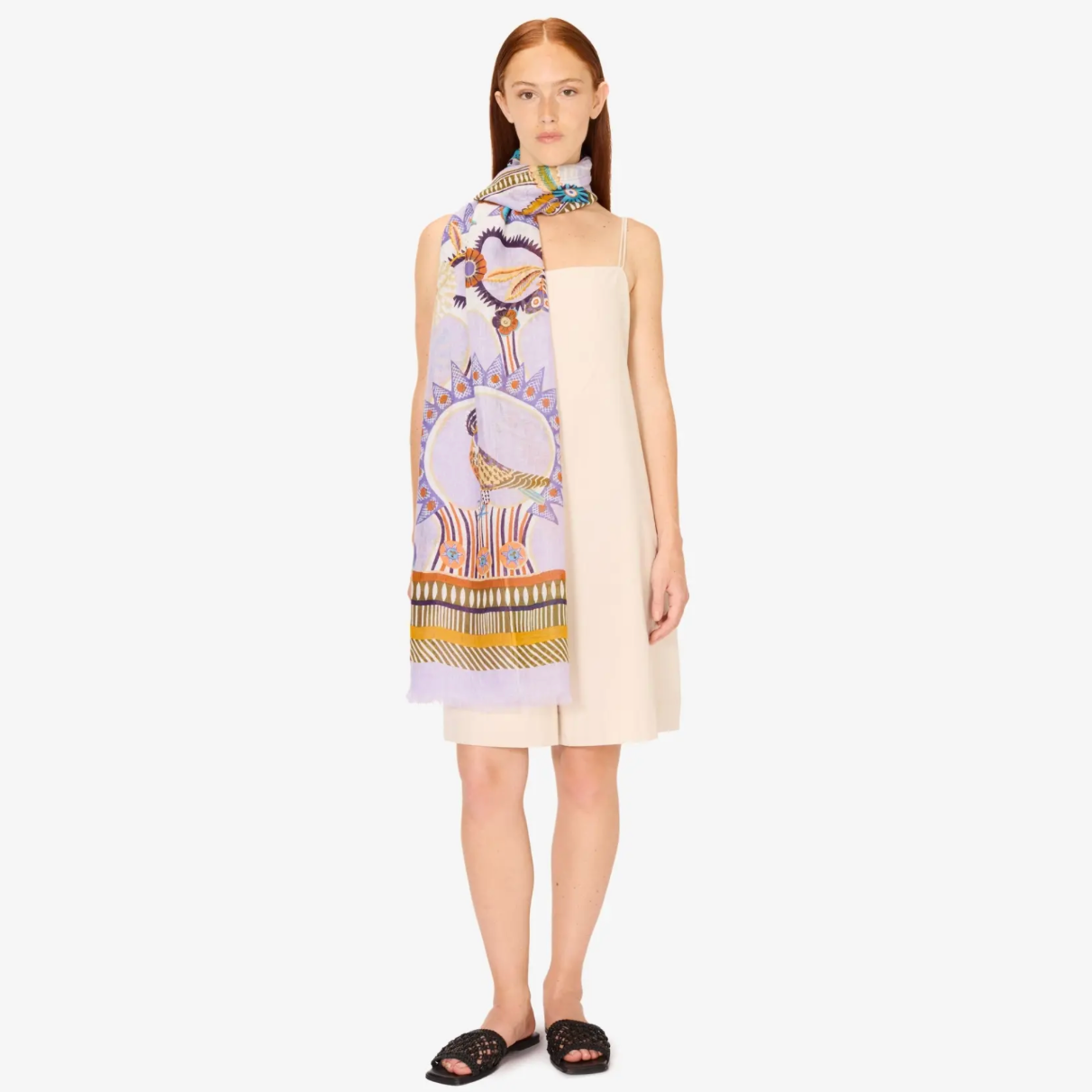 Inoui Editions Diego Linen Scarf in Lavender - Big Bag NY