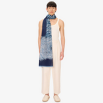Inoui Editions Freddy Cotton Scarf Blue - Big Bag NY