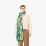 Inoui Editions Turgot Wool Scarf in Green Male View Big Bag NY
